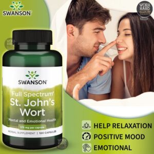 Swanson Millepertuis à spectre complet, 375 mg, 120 capsules