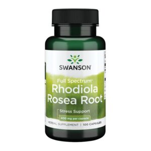 Swanson Racine de Rhodiola Rosea à spectre complet 400 mg 100 caps