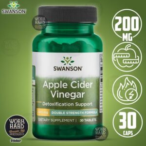 Swanson Vinaigre de cidre de pomme, 200 mg, 30 comprimés