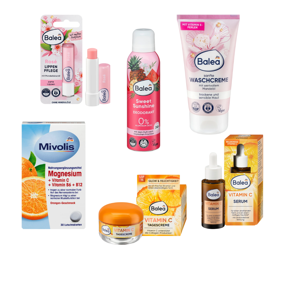 Pack Beauté & Santé – Balea & Mivolis (Vitamine C, Déodorant, Crème, Sérum)
