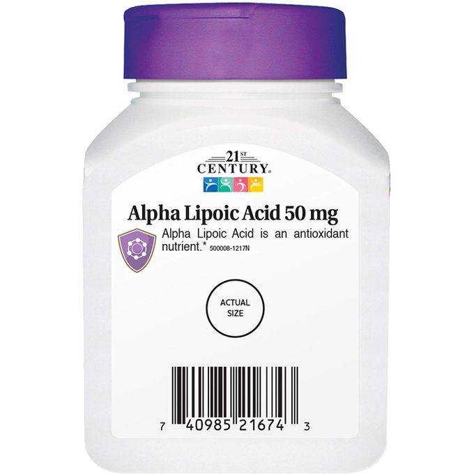 21st Century Acide Alpha Lipoique, 50 mg, 90 unité – Image 2