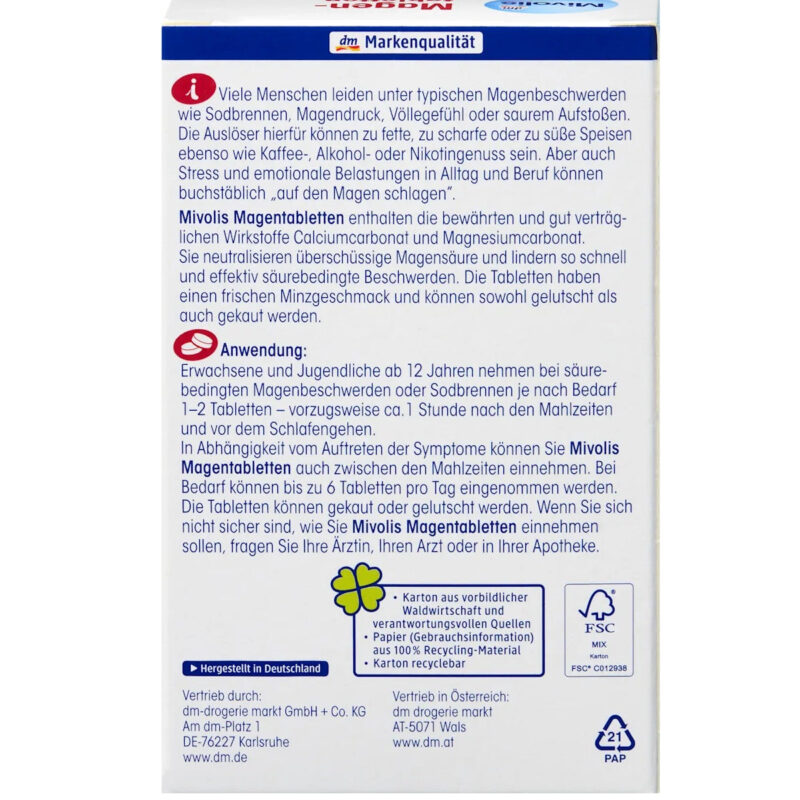Balea Mivolis Comprimés pour l'estomac, 60 pc – Image 3