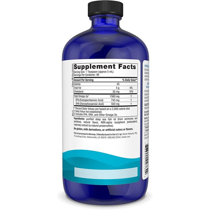 Nordic Naturals, Oméga-3 huile de poisson, Citron, 1560 mg, 473 ml – Image 4