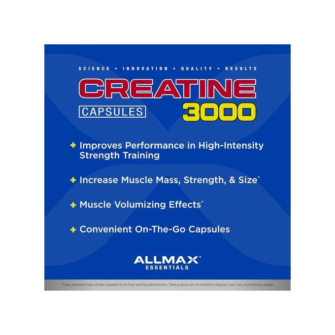 ALLMAX Créatine 3000, 120 capsules - صورة 3
