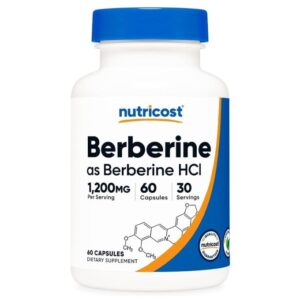 Nutricost Berbérine sous forme de chlorhydrate de berbérine, 600 mg, 60 capsules