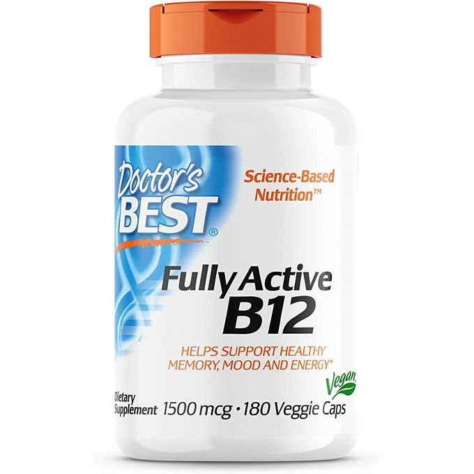 Doctor's BEST Fully Active B12, 1500 Mcg 180 Capsules