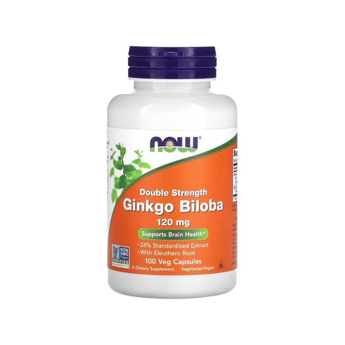 Now Foods Ginkgo biloba double concentration, 120 mg, 100 capsules