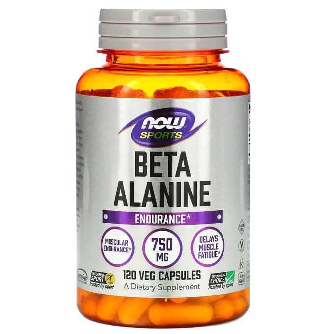 Now Foods Sports, Bêta-alanine, Endurance,750 mg,120 gls végé (force physique ,musculaire)