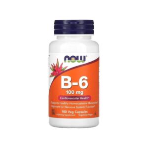 Now Foods Vitamine B6, 100 mg, 100 capsules végétales