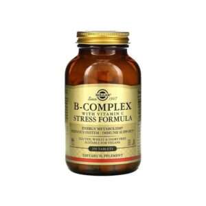 Solgar B-Complexe de vitamines B avec formule anti-stress à la vitamine C, 250 comprimés