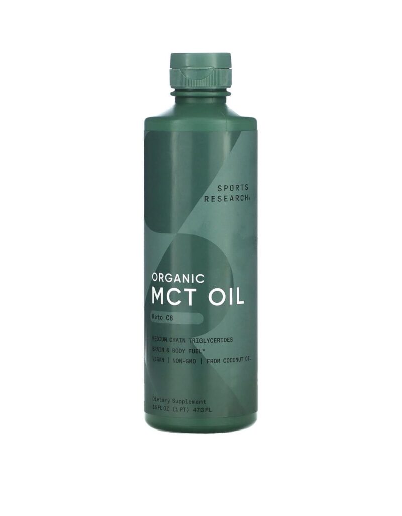 Sports Research Huile MCT OIL biologique à l'acide C8 473 ml
