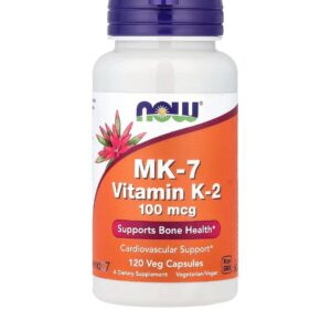 Now Foods MK-7 Vitamin K-2 100 mcg, 120 Veg Capsules