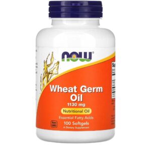 Now Foods Wheat Germ Oil Huile de germe de blé 1130 mg, 100 Softgels