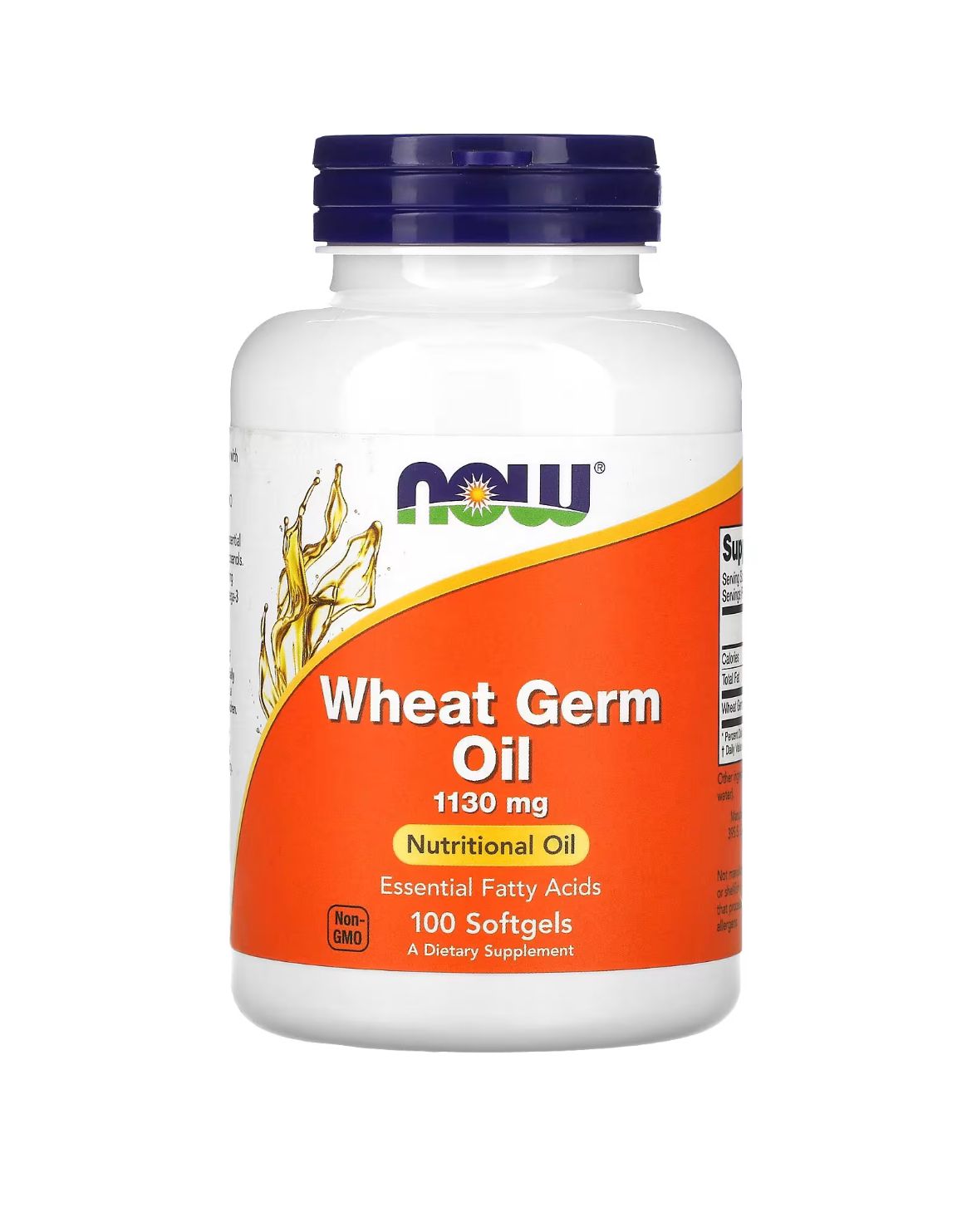 Now Foods Wheat Germ Oil Huile de germe de blé 1130 mg, 100 Softgels