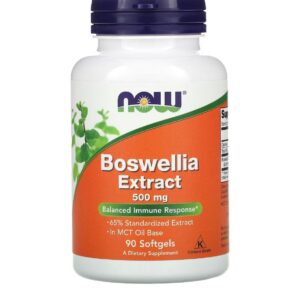 Now Foods Extrait de Boswellia, 500 mg, 90 capsules molles