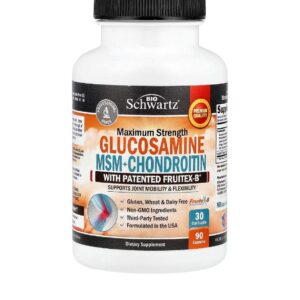 BioSchwartz glucosamine chondroitin msm with Patented Fruitex-B, 2000mg 90 Capsules