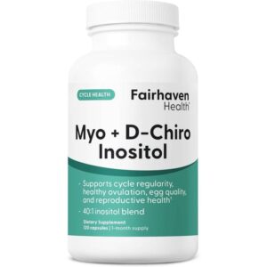 Fairhaven Health Myo + D-chiro inositol. 120 capsules
