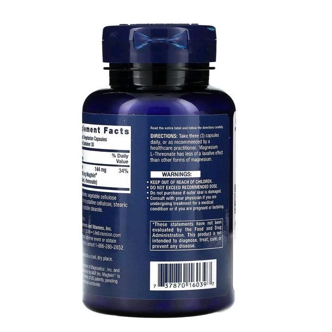 Life Extension Neuro-Mag Magnesuim L-Threonate 90 capsules – Image 2