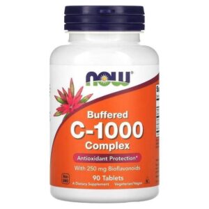 Now Foods Complexe C-1000 Tamponné, Buffered C-1000 Complex, 90 Comprimés