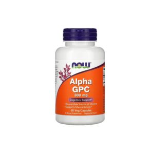 Now Foods Alpha GPC, 300 mg Bioavailable Source of Choline 60 Veg Capsules