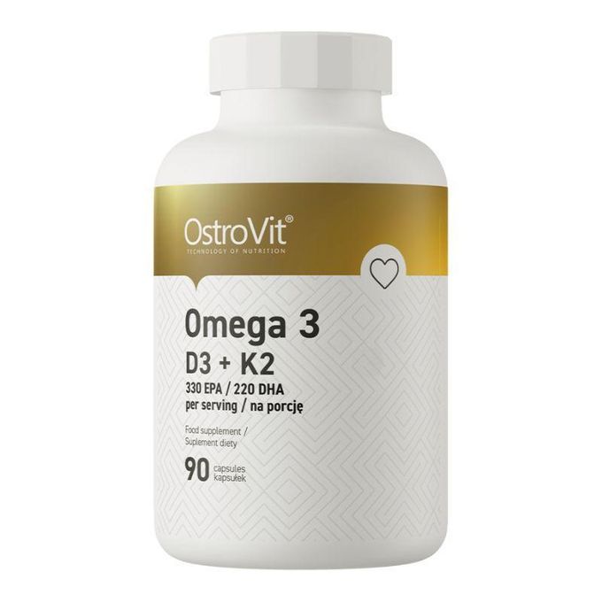 OstroVit Omega 3 D3 + K2 90 Capsules