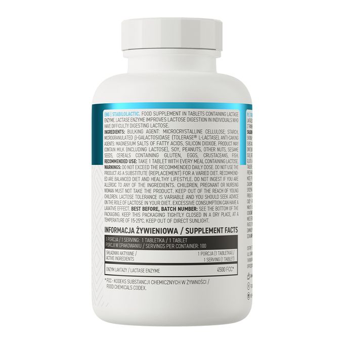 OstroVit Stabilolactic Une source précieuse d'enzyme Lactase 100 Capsules - صورة 2