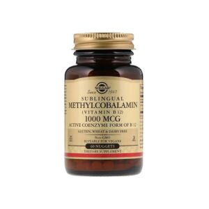 Solgar Méthylcobalamine sublinguale Vitamine B12 1000 mcg 60 Pépites