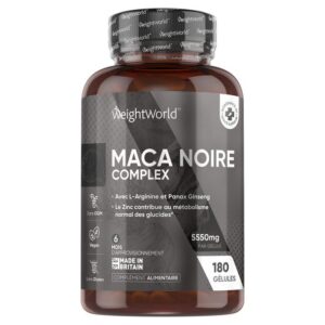 WeightWorld Black Maca Noire Racine de maca 5550mg
