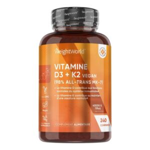 WeightWorld Vitamine D3 et K2 4000UI 240 comprimés