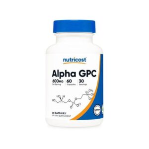 Nutricost Alpha GPC, 600 mg,Développement du Cerveau 60 capsules