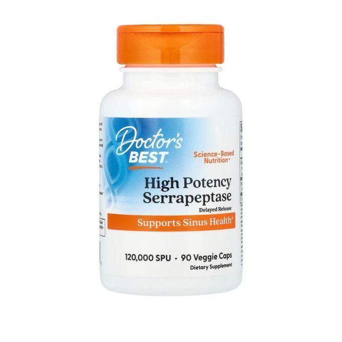 Doctor's BEST Serrapeptase à haute efficacité, 120 000 USP, 90 capsules végétariennes