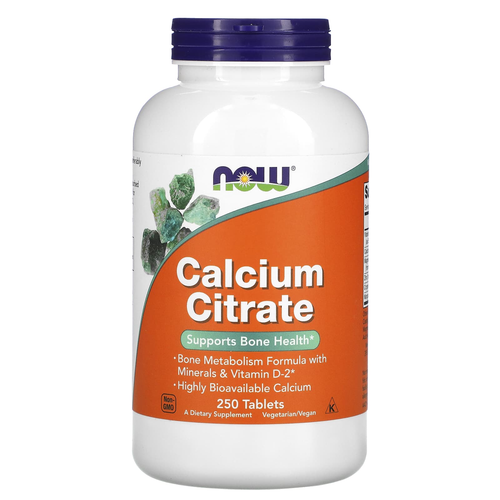 Now Foods Citrate de calcium 250 comprimés