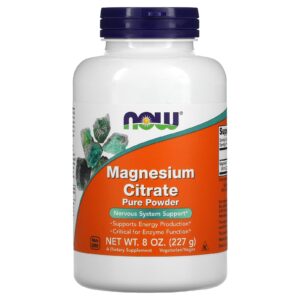 Now foods Citrate de magnesium pur en poudre 227 g