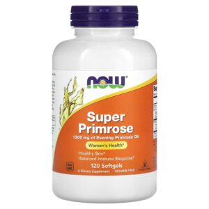 Now Foods Super Primrose 1300 mg 120 capsules à enveloppe molle