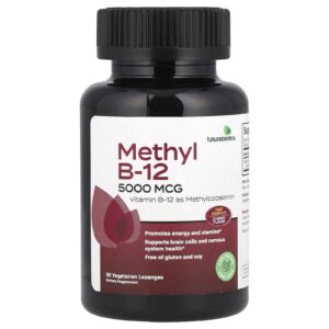 FutureBiotics Vitamin B12 Methyl B-12, Cherry, 5000 mcg, 90 Lozenges