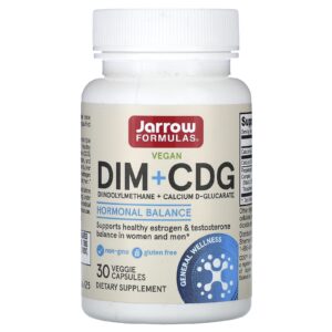 Jarrow Formulas DIM + DGC, Enhanced Detox Formula, 30 Vegetarian Capsules