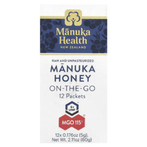 Manuka Health, Manuka Honey to Go, UMF 6+, MGO 115+, 12 sachets, 5 g each