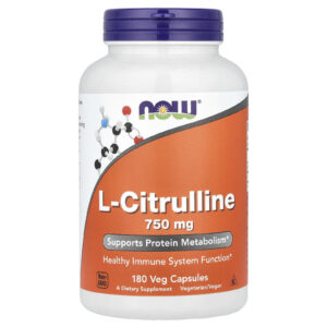 NOW Foods, L-citrulline, 750 mg, 180 vegetable capsules