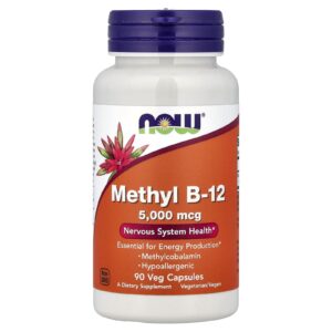 NOW Foods, Methyl B-12, 5000 µg, 90 vegetarian capsules