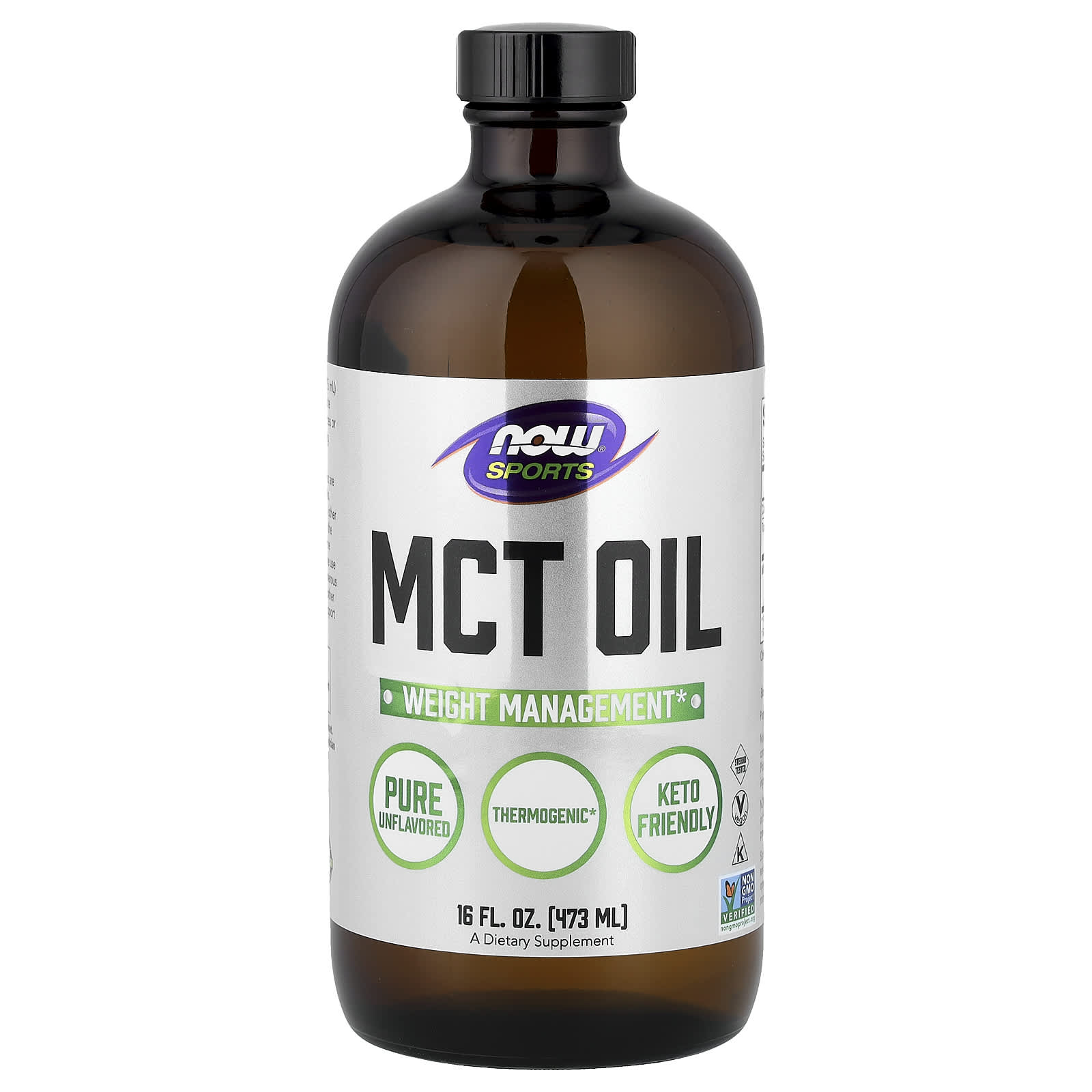 NOW Foods, Sports, MCT Oil, Unflavored, 473 ml