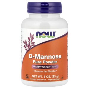 Now Foods Certified Organic D-Mannose, Pure Powder, 85 g