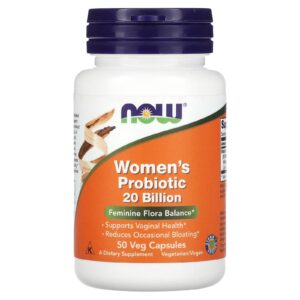 Now Foods Probiotics for Women, 20 Billion, 50 Vegetarian Capsules