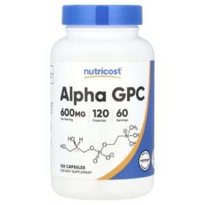 Nutricost Alpha GPC 600 mg, 120 vegetarian capsules