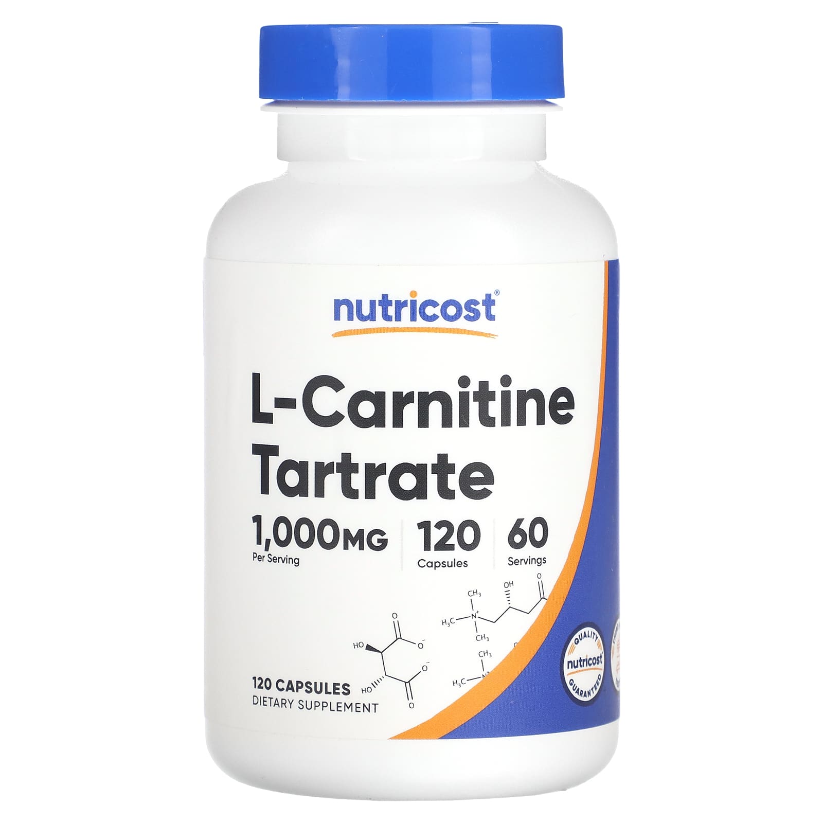 Nutricost, L-carnitine tartrate, 120 capsules (500 mg each)