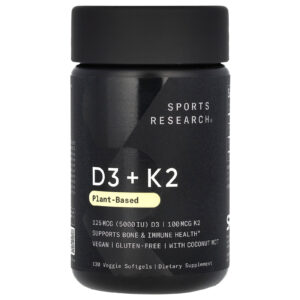 Sports Research, D3 + K2, Herbal, 120 Vegetarian Softgels