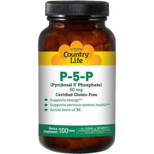 Country Life P 5 P Pyridoxal 5' Phosphate (P5P) 50 mg. - 100 Tablettes