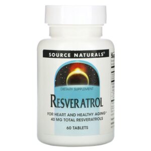 Source Naturals Resveratrol, 40 mg, 60 Tablets