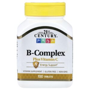 21st Century, Complexe de vitamine B avec vitamine C, 100 comprimés