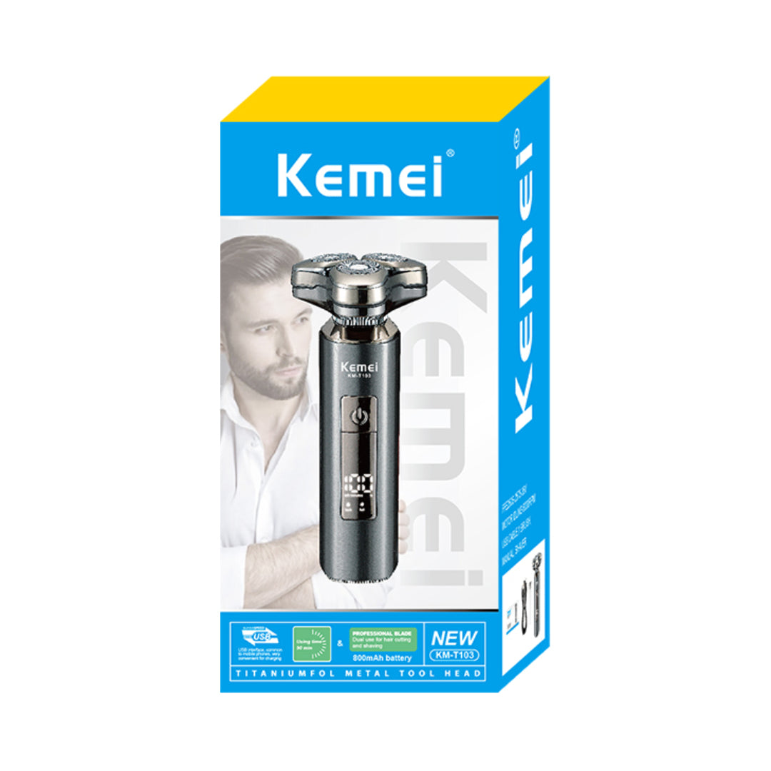 KEMEI KM-T103 Rasoir Électrique, Sécurité Magnétique – Lame Lavable, Portable - صورة 2