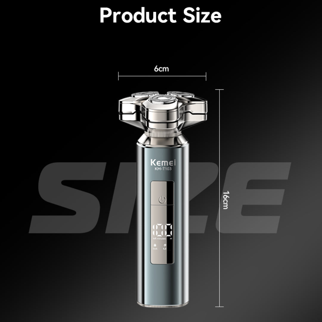 KEMEI KM-T103 Rasoir Électrique, Sécurité Magnétique – Lame Lavable, Portable - صورة 6